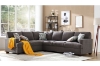 Picture of OLYMPIA Fabric Sectional Sofa (Dark Grey) - Facing Left