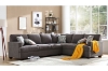 Picture of OLYMPIA Fabric Sectional Sofa (Dark Grey) - Facing Left