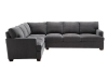 Picture of OLYMPIA Fabric Sectional Sofa (Dark Grey) - Facing Left