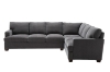 Picture of OLYMPIA Fabric Sectional Sofa (Dark Grey) - Facing Left