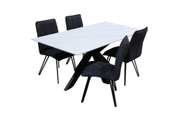 Picture of NOBLE 71" Sintered Stone Top Dining Table (White)