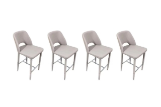 Picture of 【Pack of 4】EVE PU Leather Bar Chair (Champagne)