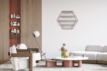 Picture of SCANDI Hexagon Wall Shelf (26" x 22.5")