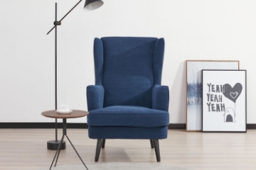 Picture of MERCURY Lounge Chair Black Wood Legs (Blue)