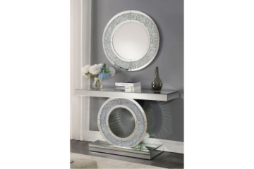Picture of NARA 47" Console Table with Round Wall Mirror (Silver)