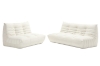 Picture of DIANNA Velvet Sofa Range (Cream) - Loveseat and Sofa Set