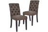 Picture of RYKER Fabric Dining Chair with Black Rubber Wood Legs  - Each