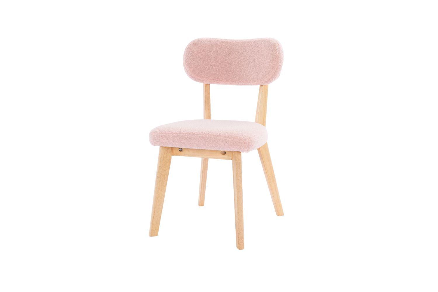TALIA Teddy Fabric Dining Chair (Pink) EachiFurnitureThe largest