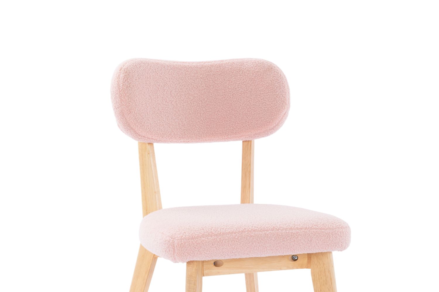 TALIA Teddy Fabric Dining Chair (Pink) EachiFurnitureThe largest