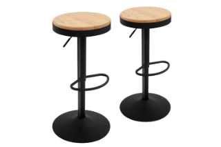 Picture of 【PACK OF 2】MASON Height Adjustable Bar Stool (Natural)