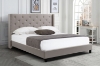 Picture of ELY Linen Upholstered Bed Frame in Queen/Eastern King Size (Beige)