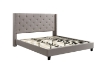 Picture of ELY Linen Upholstered Bed Frame in Queen/Eastern King Size (Beige)
