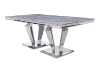 Picture of OPERA 71" Marble Top with Stainless Steel Frame Dining Table - Dark Grey