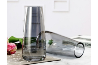 Picture of ARTISTIC Colorful Glass Vase - Smoke Grey