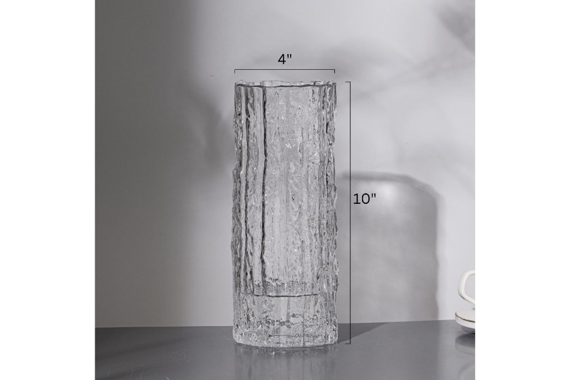 Picture of GLACIER-SHAPED Glass Vase (Transparent) - Short