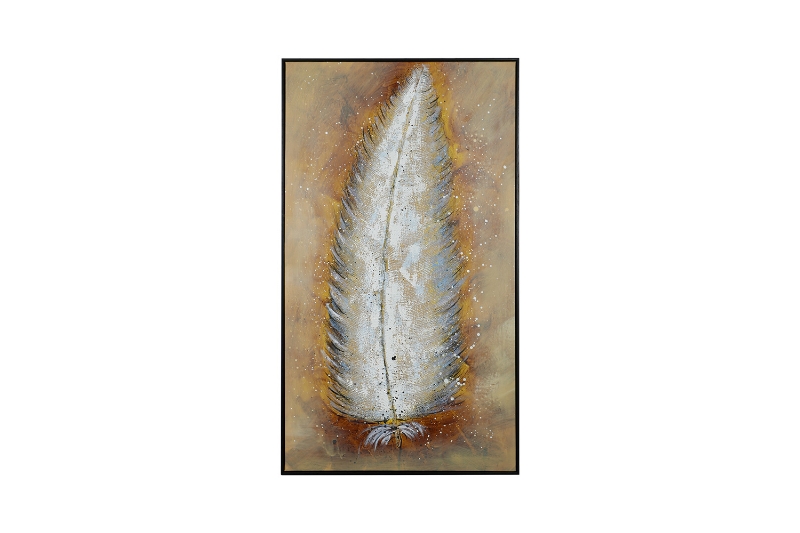 Picture of H76 31"x55" Black Frame Hand Oil Painting Canvas Wall Art