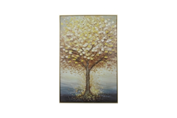 Picture of H79 31"x47" Golden Frame Hand Oil Painting Canvas Wall Art 