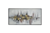 Picture of H83 27.5"x55" Black Frame Hand Oil Painting Canvas Wall Art 