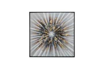Picture of H84 31"x31" Black Frame Hand Oil Painting Canvas Wall Art 