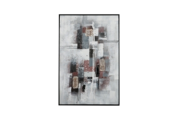Picture of H75 31"x47" Black Frame Hand Oil Painting Canvas Wall Art 