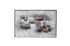 Picture of H75 31"x47" Black Frame Hand Oil Painting Canvas Wall Art 