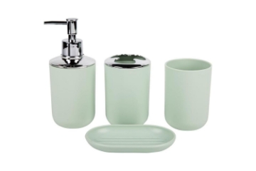 Picture of HOUSEHOLD Bathroom Accessories (Green) -  6-Piece Set