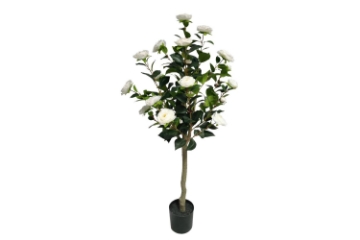 Picture of CAMELIA TREE 47.2" Tall Artificial Plant with Pot (White Flower) 