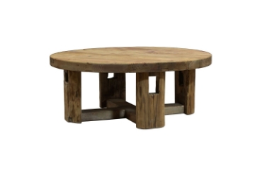 Picture of HOMER 100% Reclaimed Pine Wood Round Coffee Table (35.4" x 35.4")