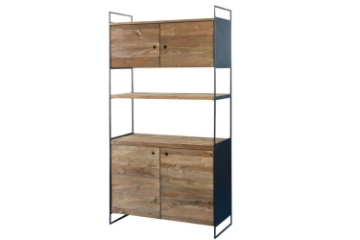 Picture of ELMORE Reclaimed Pine Wood Cabinet Shelf/Display Cabinet (74.8" x 39")