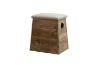 Picture of RUSSELL Reclaimed Pine Wood Stool with Storage (17.7" Tall)