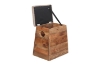 Picture of RUSSELL Reclaimed Pine Wood Stool with Storage (17.7" Tall)