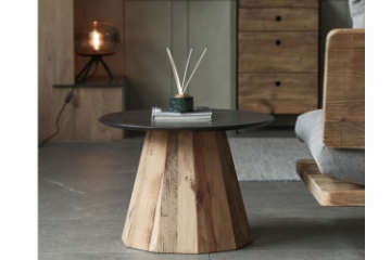 Picture of BETA Reclaimed Pine Wood Side Table (23.6" x 23.6")