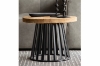 Picture of CARL Reclaimed Pine Wood D23.6" Round Side Table