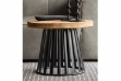 Picture of CARL Reclaimed Pine Wood D23.6" Round Side Table