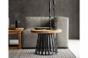 Picture of CARL Reclaimed Pine Wood D23.6" Round Side Table