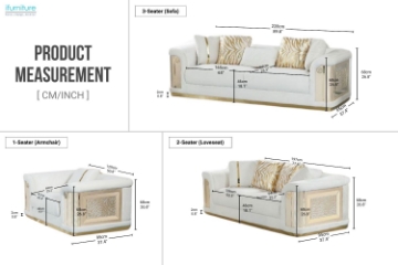Picture of ANCONA Velvet Sofa Range (Beige)