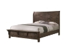 Picture of HEMSWORTH Solid Timber & Veneer Bed Frame (Dark Grey) - Eastern King Size