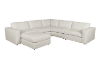 Picture of HOKIO Feather Filled Modular Corner Sofa (Off-White) - Ottoman Only