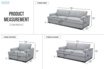 Picture of GOODWIN Feather-Filled Sofa Range | Dust, Water & Oil Resistant (Light Grey)