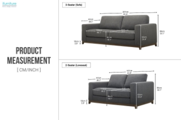 Picture of SIESTA Fabric Sofa Range (Dark Grey)
