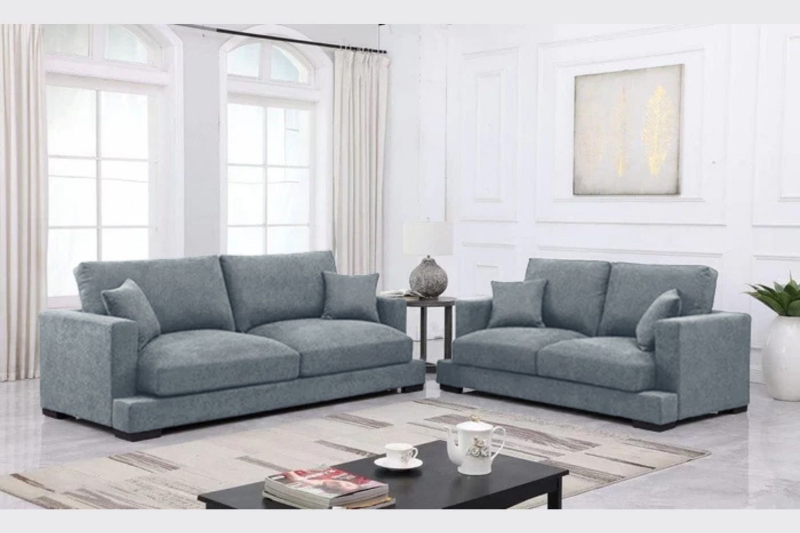 Picture of CARLO Fabric Sofa Range - Loveseat + Sofa Set