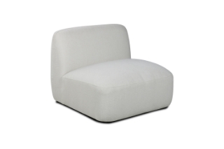 Picture of SUMMIT Fabric Modular Sofa Range (White) - Extra Armless Chair