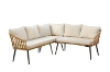 Picture of SERGIA Aluminum Frame Outdoor Corner Sofa Set with Bistro Table