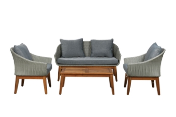Picture of SALEM Acacia Wicker Outdoor Sofa Set