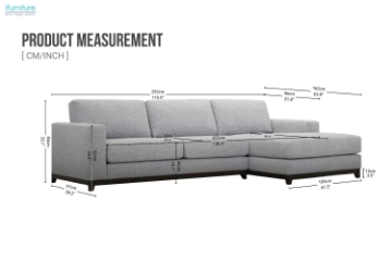 Picture of SIESTA Fabric Sectional Sofa (Sandstone)