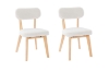 Picture of TALIA Teddy Fabric Dining Chair (White) - 2PC in 1 Carton 