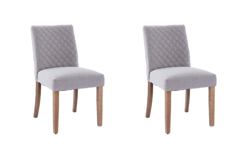 Picture of IVAN Fabric Dining Chair with Walnut Rubber Wood Legs - 2 Chairs in 1 Carton 