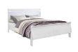 Picture of LOUIS Hevea Wood Bed Frame with LED Lighting Headboard in Queen/Eastern King Sizes (White) 