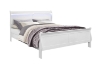 Picture of LOUIS Hevea Wood Bed Frame with LED Lighting Headboard (White) - Queen Size