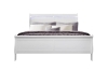 Picture of LOUIS Hevea Wood Bed Frame with LED Lighting Headboard (White) - Queen Size